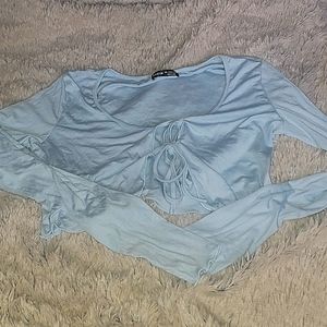 Long sleeve tie shirt